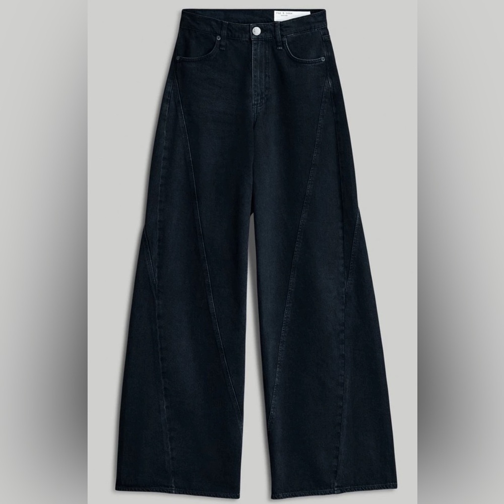 Rag and Bone Sofie Splice High-Rise Jean - Clean Highland Black size 24